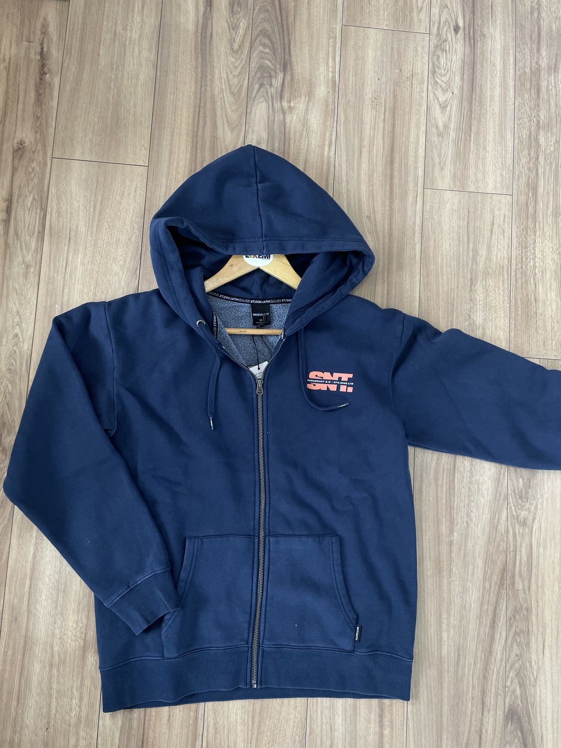 St G Boys Aperture Zip Thur Hoodie/Nvy [8-16YEARS]
