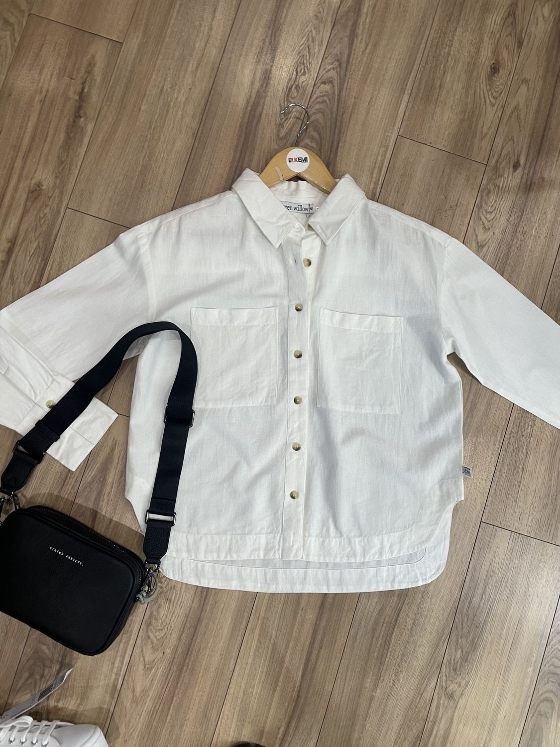 829 OTW Pocket Front Shirt/ White
