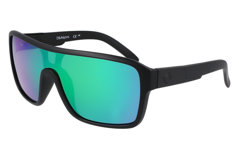 DRAGON REMIX Matte Black w/ LUMALENS Green Ion Polar