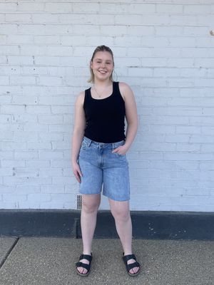 AAE Lexi Denim Jort/ Light Blue