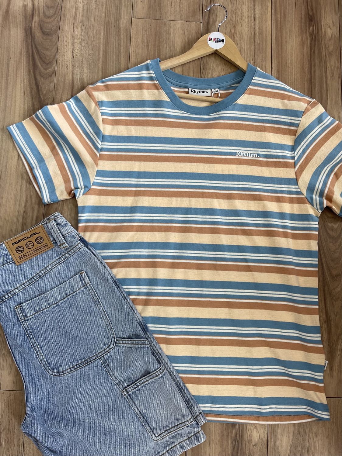 Rhythm Everyday Stripe SS T-Shirt / Multi