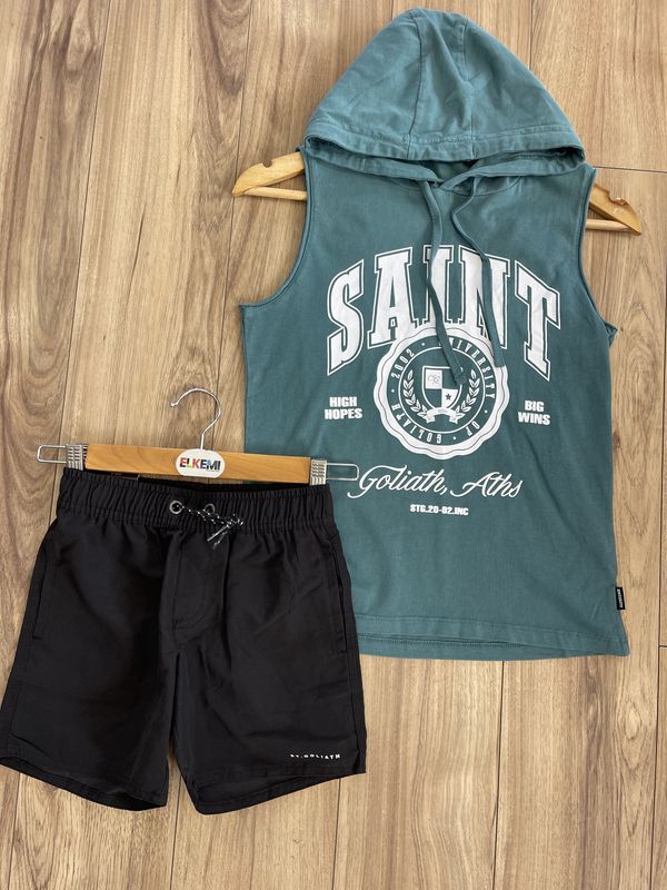 St Goliath Boys Princeton Muscle Hoodie / Green [8-16YEARS]