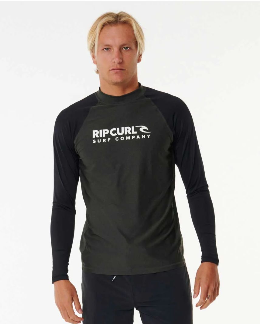Rip Curl Shock UPF L/S/ Black Marle