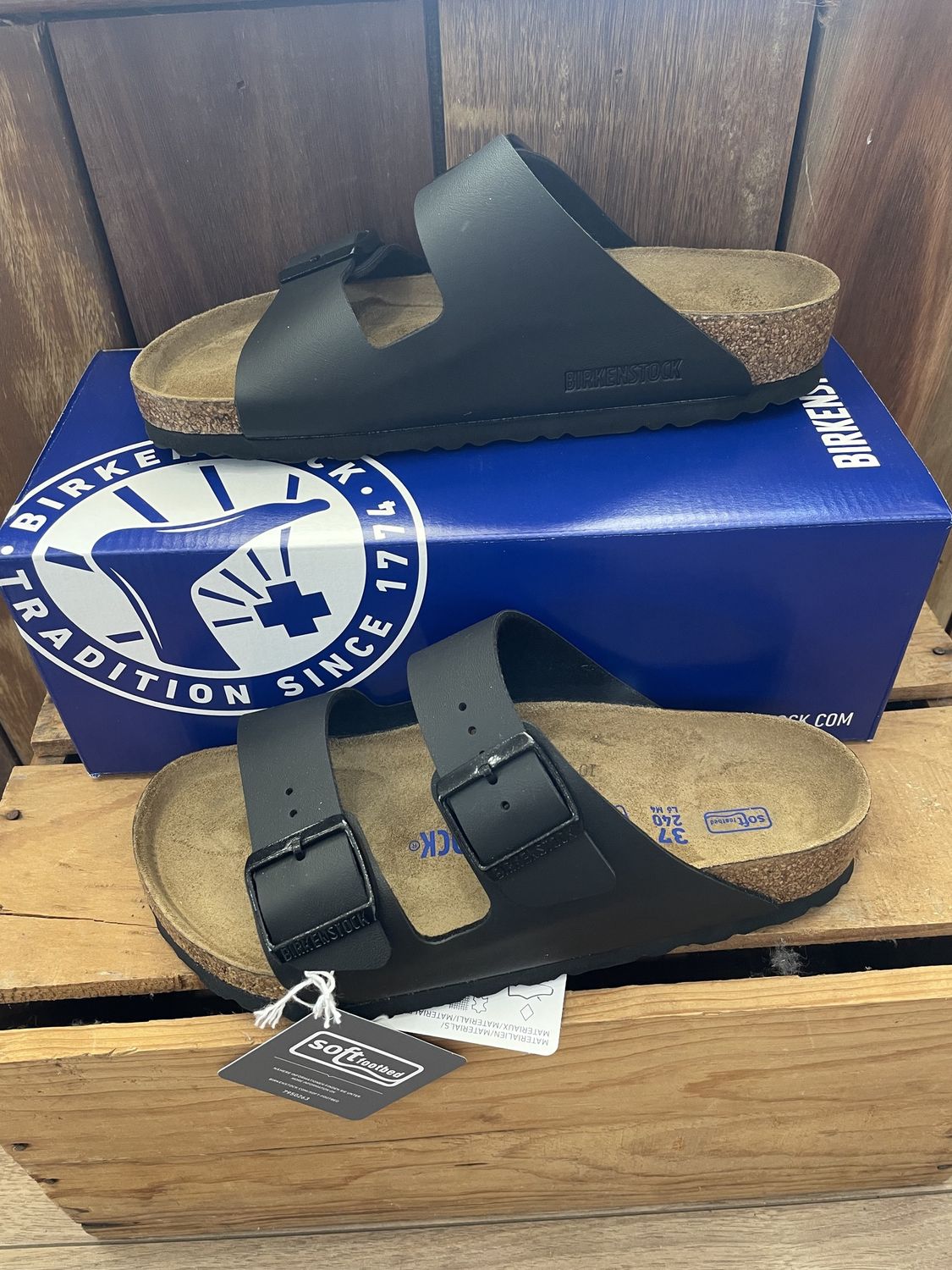 Birkenstock Arizona Soft Bed Birko-Flor/ Black