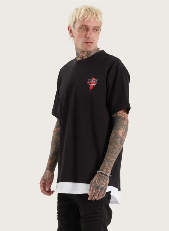 KSCY Unforward Box Fit Layer Tee/ Blk