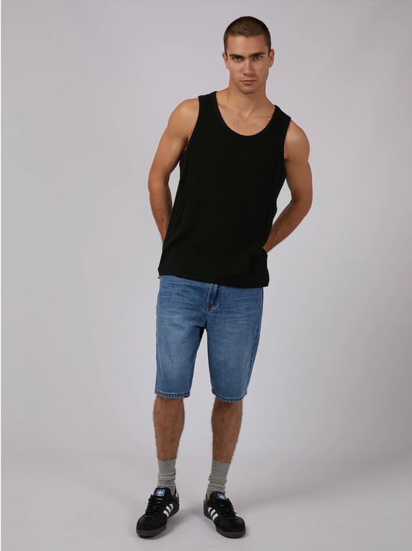 Silent Theory Rib Tank/ Blk and White