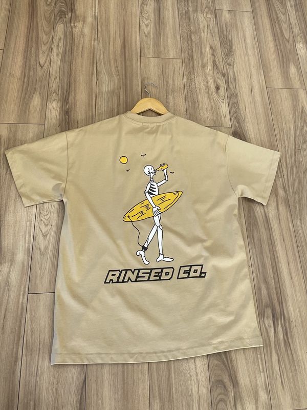 Rinsed Co Skeleton Tee/ Sand