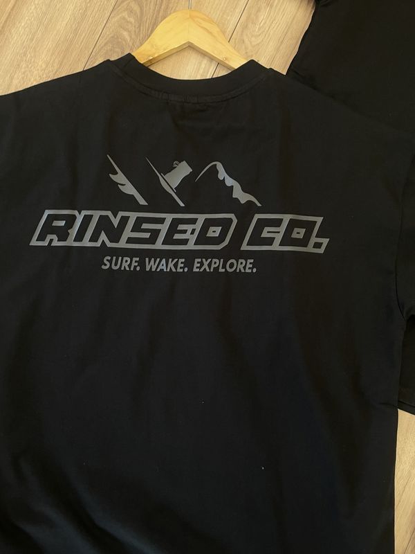 Rinsed.Co Blacked Out Logo Tee in Black
