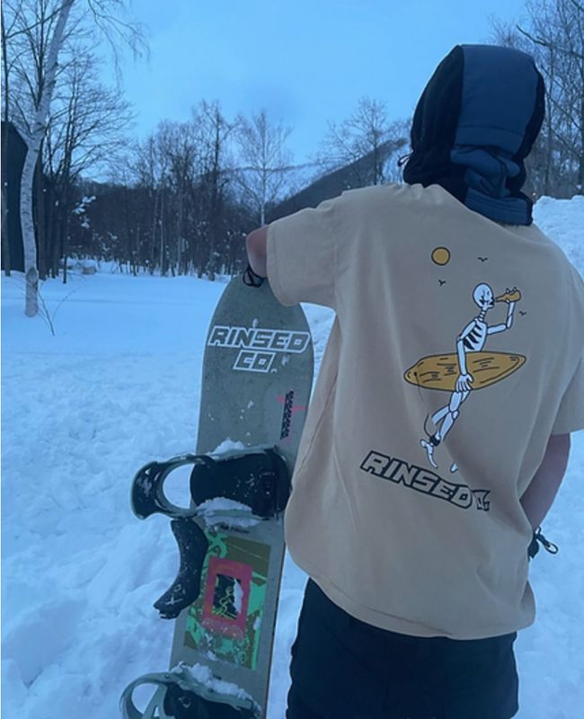 Rinsed Co Skeleton Tee/ Sand