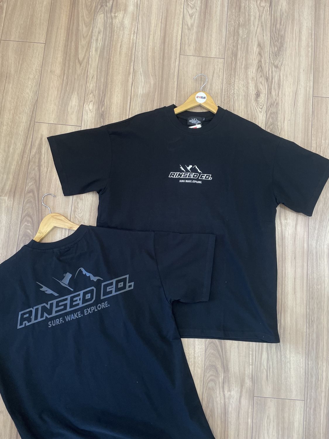 Rinsed.Co Blacked Out Logo Tee/ Black