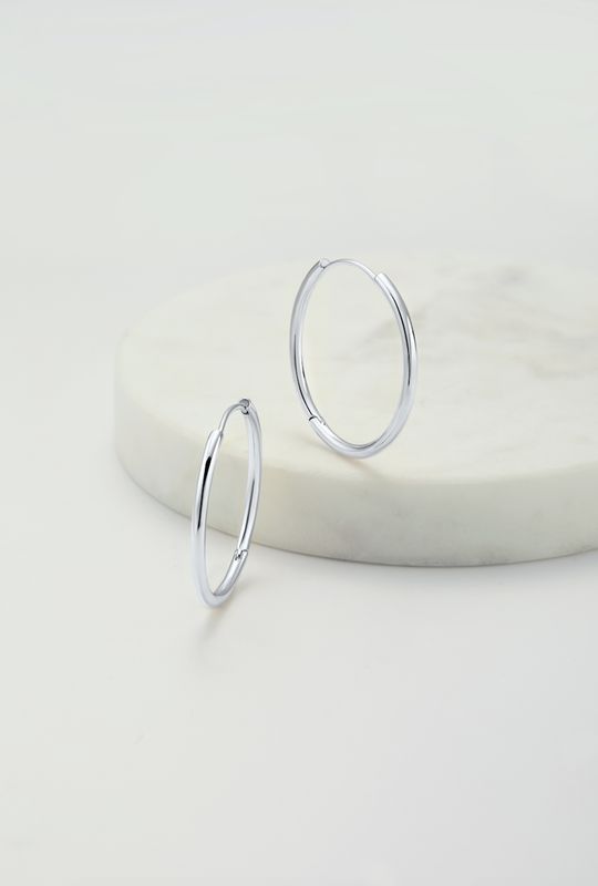 Zafino Delilah Hoop Large/ Silver