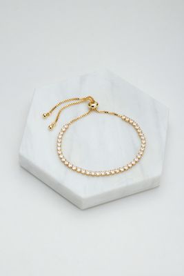 Zafino Nikki Tennis Bracelet/ Gold/Clear
