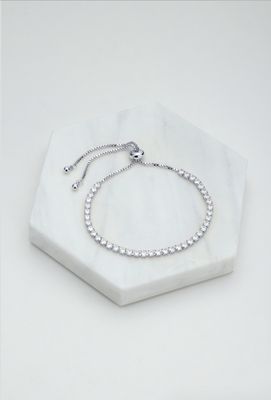 Zafino Nikki Tennis Bracelet/ Silver/Clear