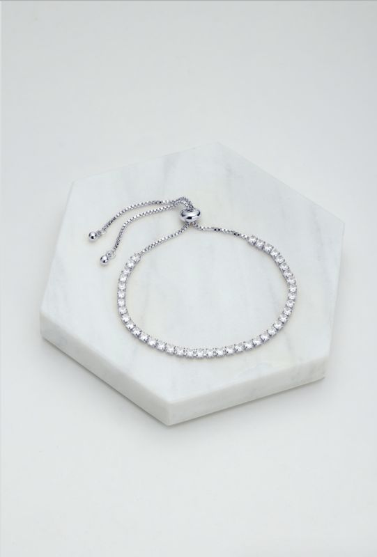 Zafino Nikki Tennis Bracelet/ Silver/Clear