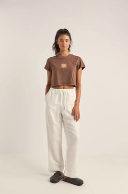 Rhythm Sunshine Cropped Tee/ Choc