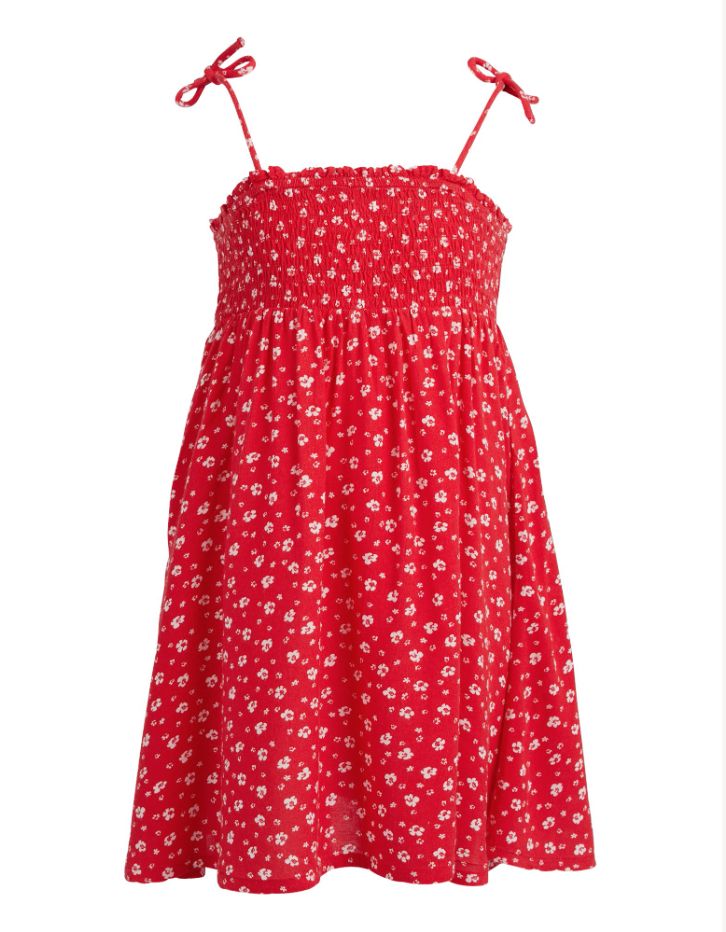 Eve Girl Valenca Empire Dress/ Red [3-7YEARS]