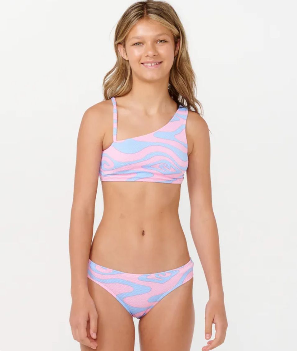 Rip Curl Sun Sol Cosmic Biki Set/ Pink|Blue [8-16YEARS