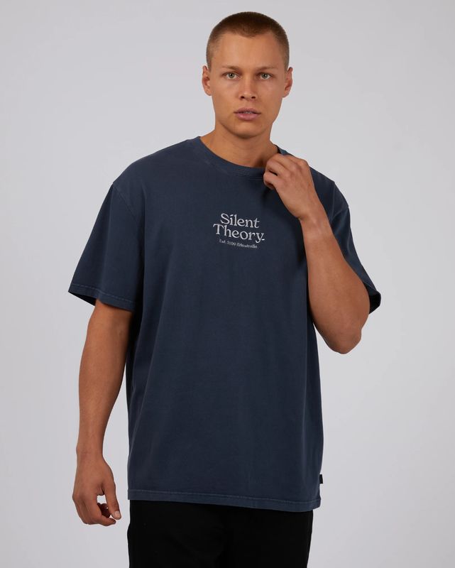 Silent Theory Classic Embroidery Tee/ Nvy