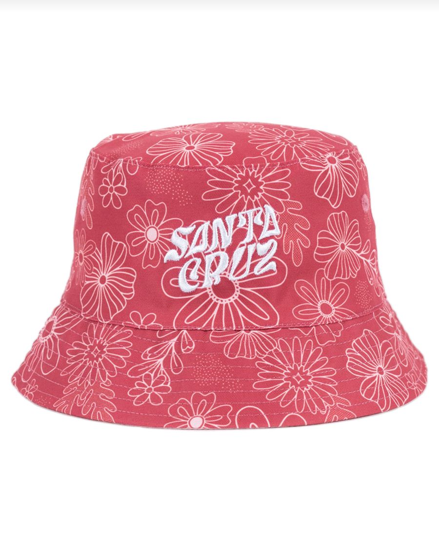 Santa Cruz Vibes Repeat Mono Reversible Bucket Hat/ Pink