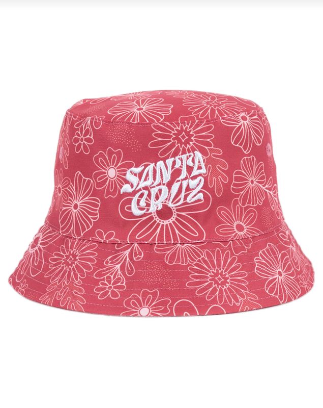 Santa Cruz Vibes Repeat Mono Reversible Bucket Hat/ Pink
