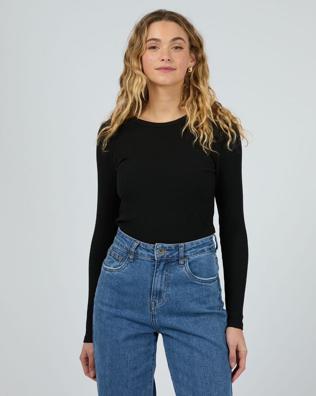 Silent Theory Rib Long Sleeve / Black