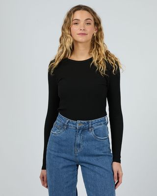 Silent Theory Rib Long Sleeve / Black