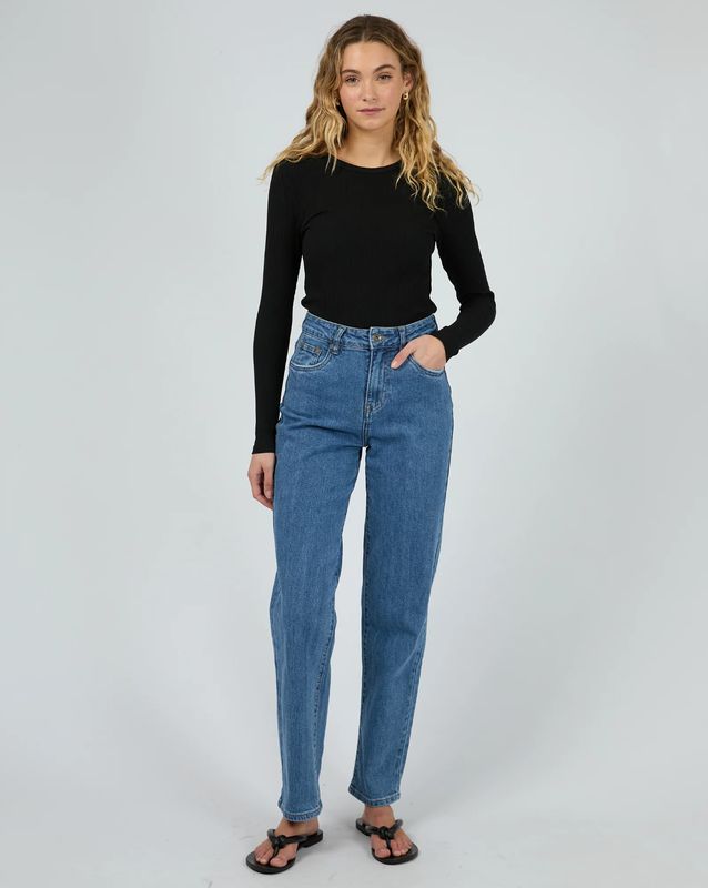 Silent Theory Rib Long Sleeve / Black