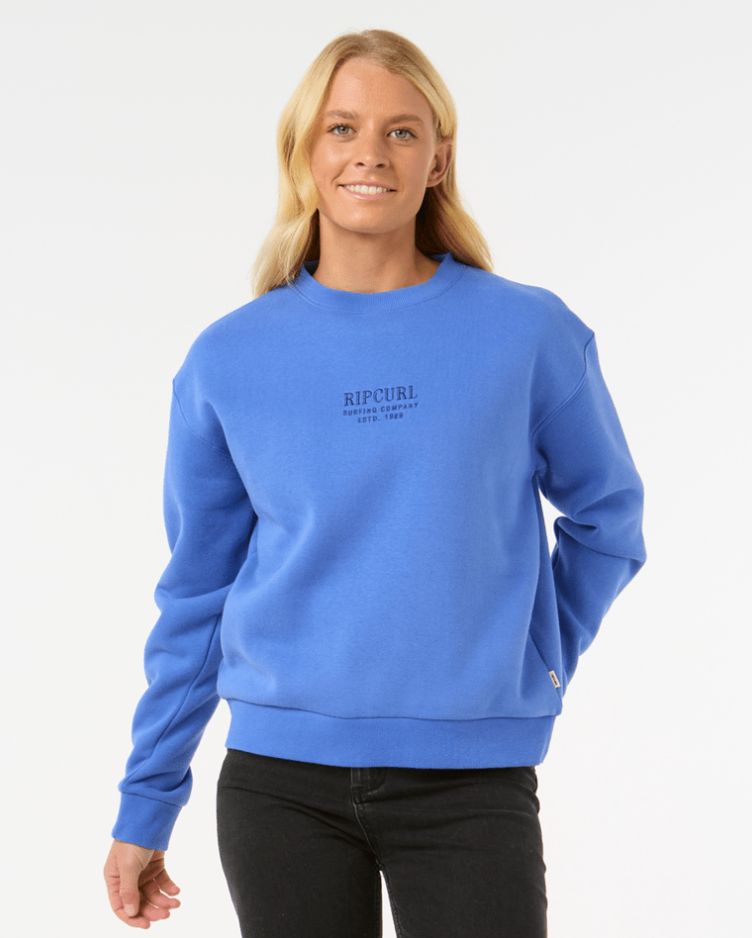Rip Curl Surf Staple Relaxed Crew/ Ocean