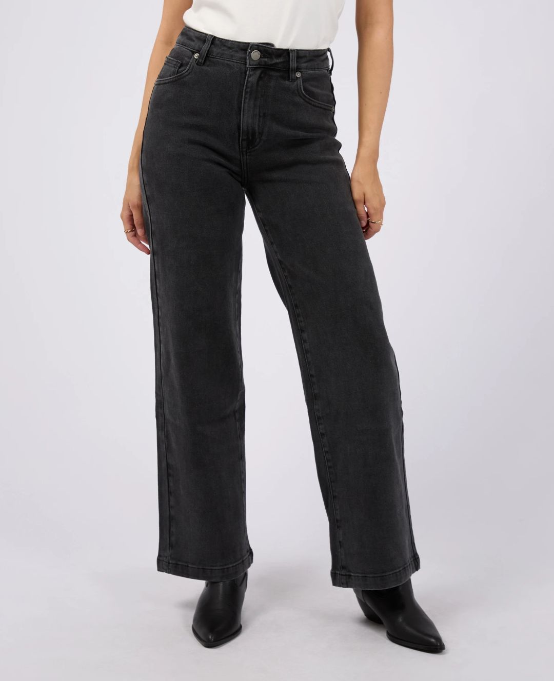 AAE Jacqui Wide Leg Jean/ Blk