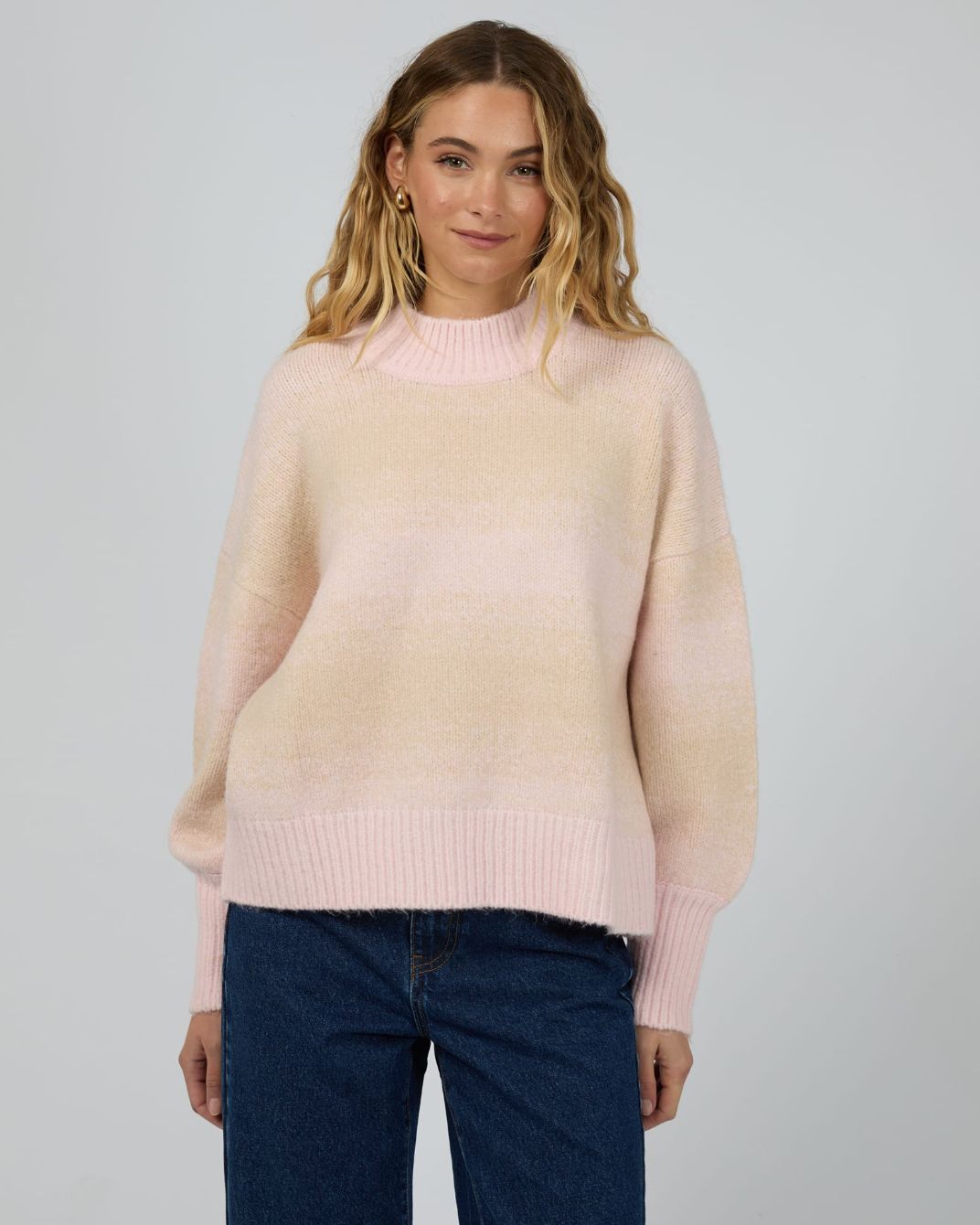 Silent Theory Brandi Knit Jumper/ Pale Pink