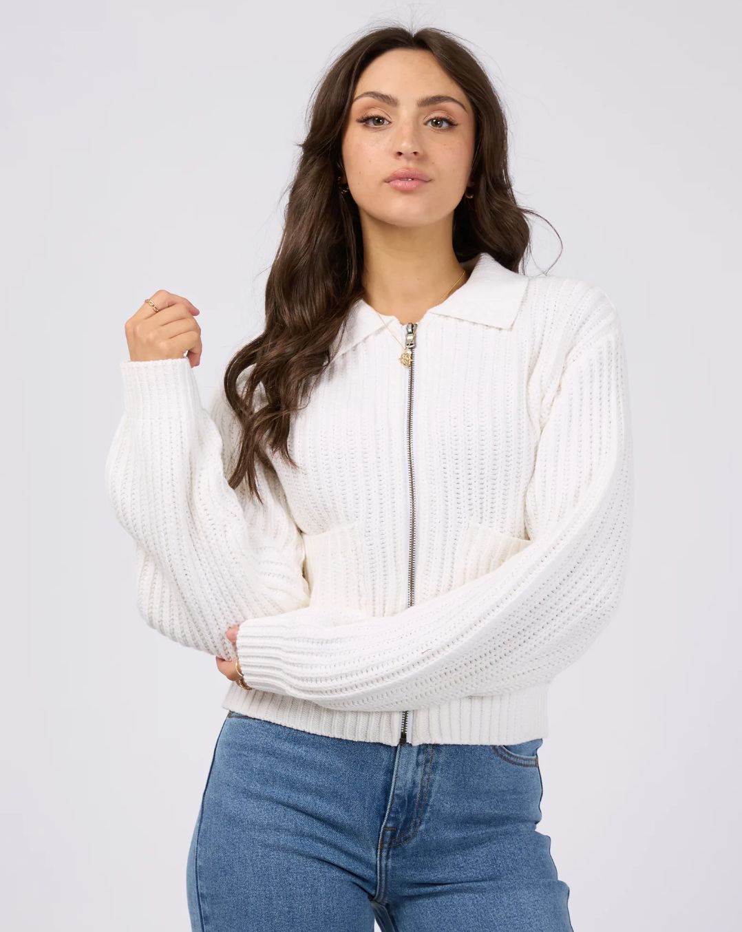 AAE Soho Zip Through/ White