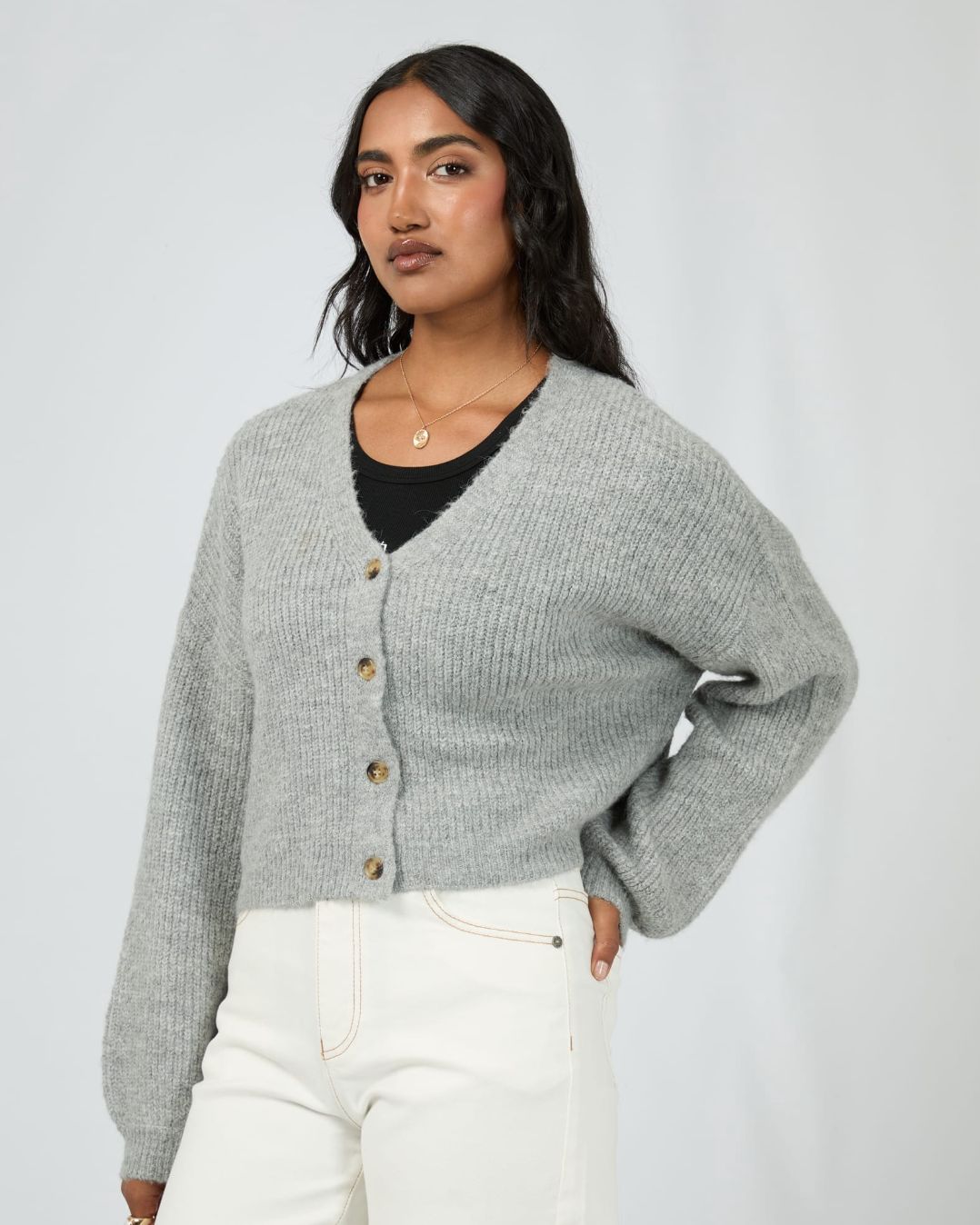 AAE Selena Knit Cardi/ Grey