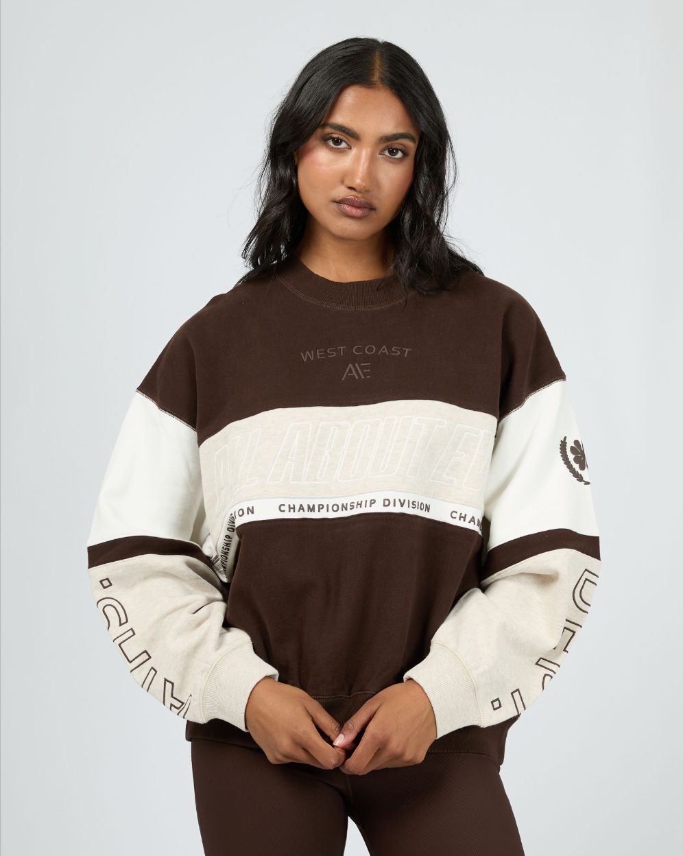 AAE Active Performance Slouch Crew/ Brown