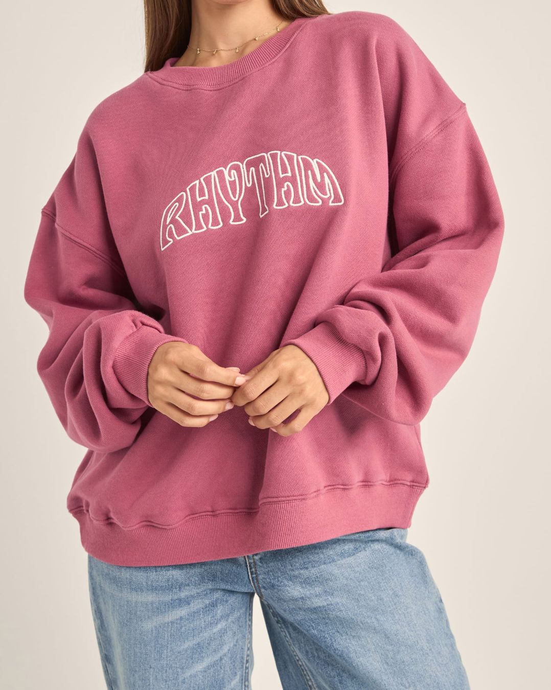 Rhythm College Crew Neck Fleece / Berry