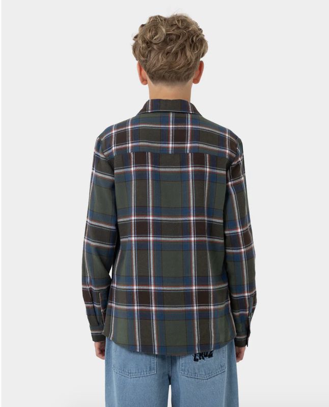 Santa Cruz Shred Long Sleeve Shirt / Moss [8-16YEARS]