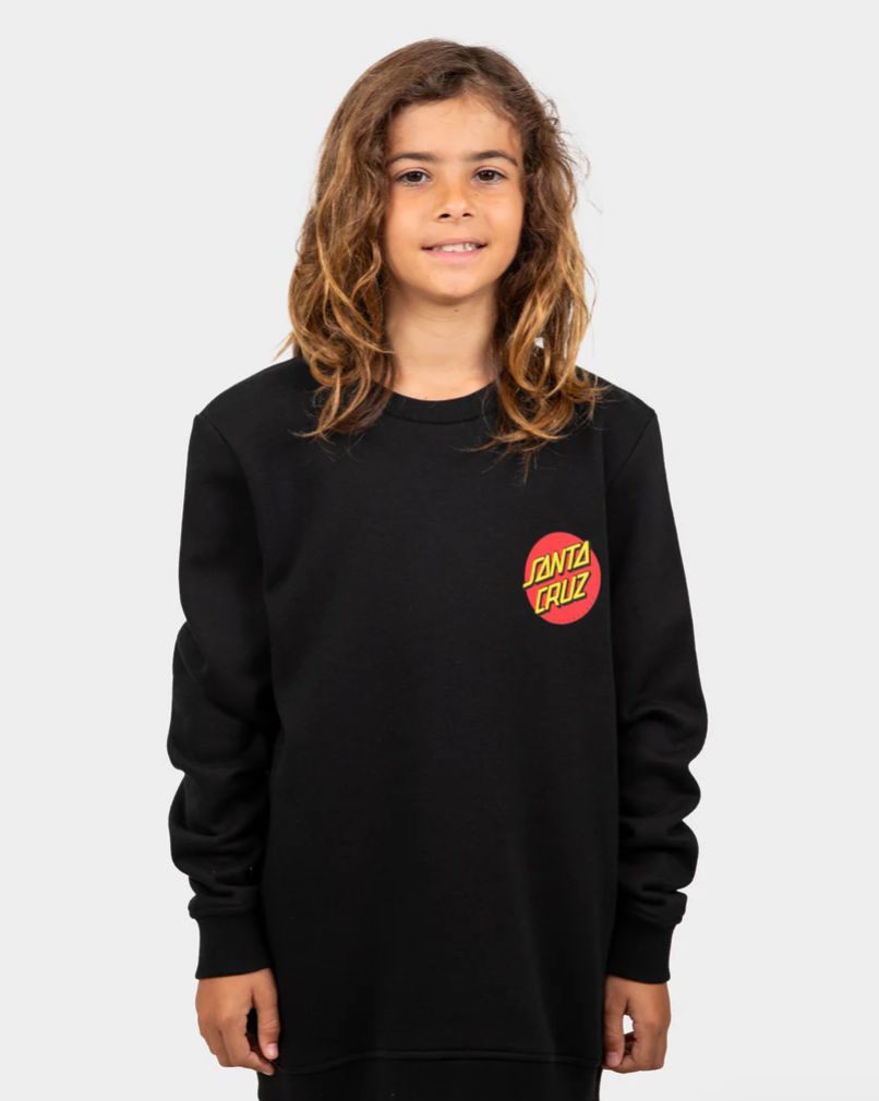 Santa Cruz Classic Dot Crew/ Black [8-16YEARS]