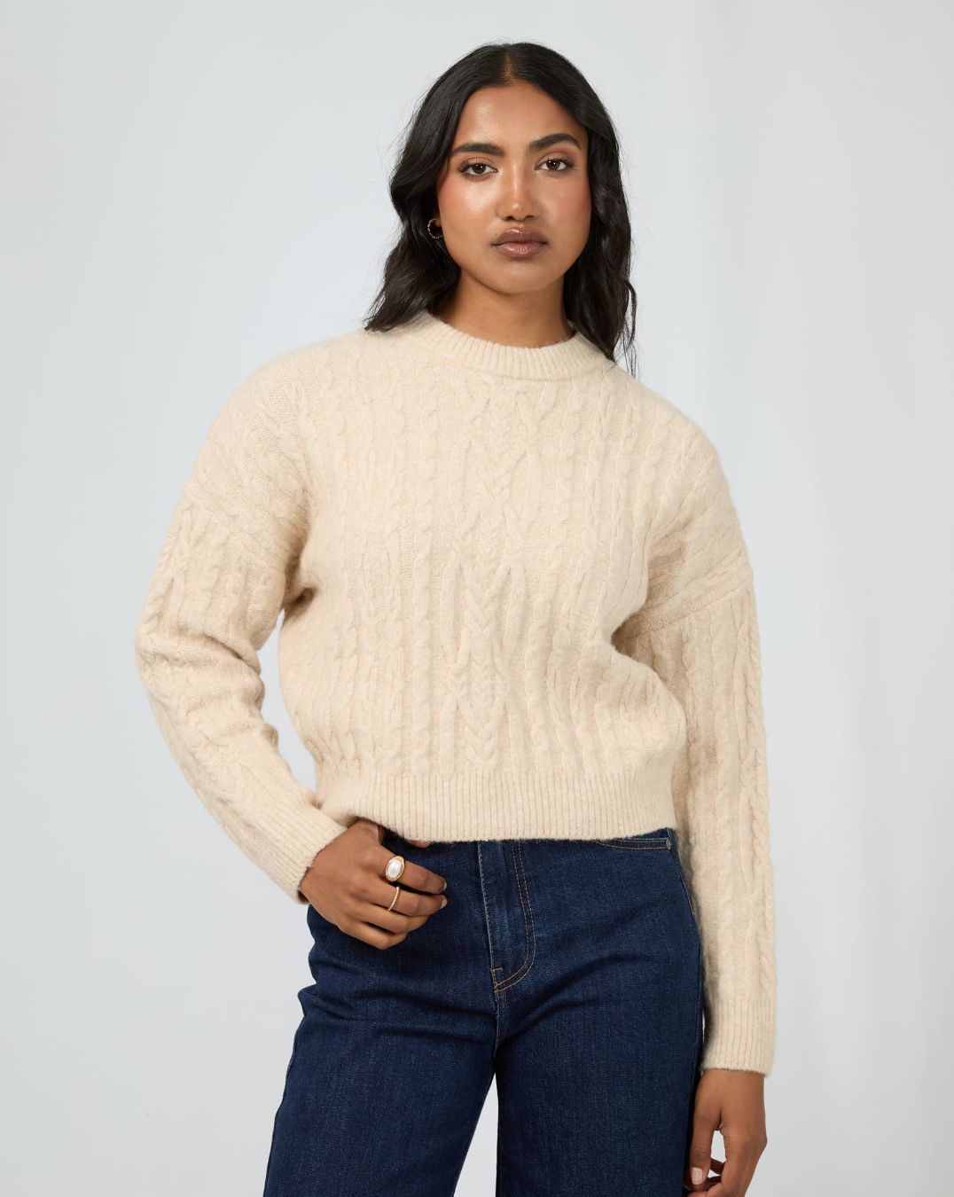 AAE Margaux Cable Knit/ Vintage White