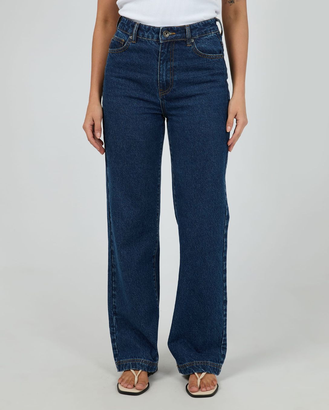 Silent Theory Hunter Wide Leg Jean/ Dark Blue