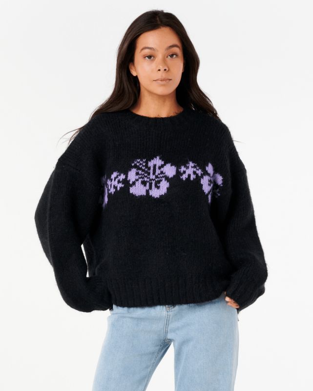 RipCurl Cala Nights Hibiscus Knit/ Black