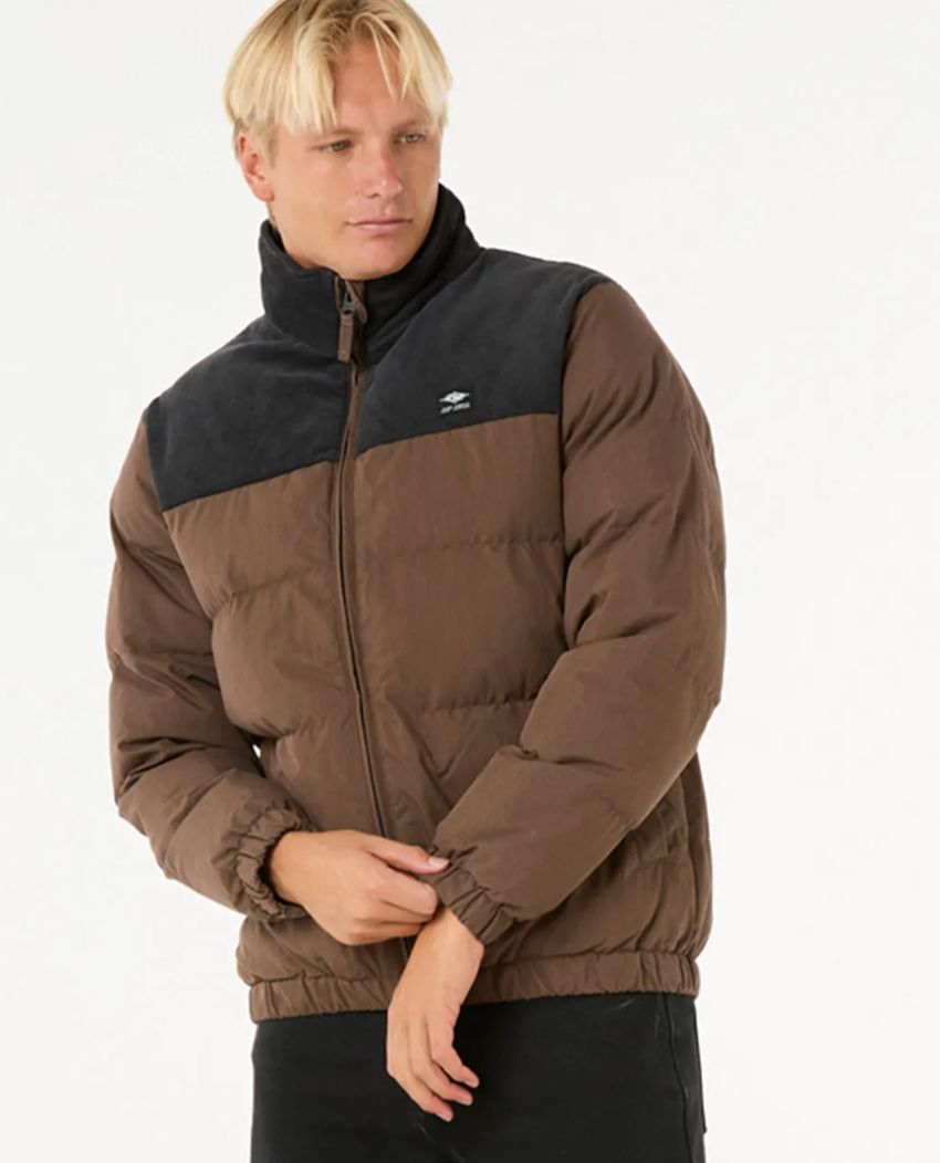 RipCurl Fade Out Puffer Jacket/ Brown