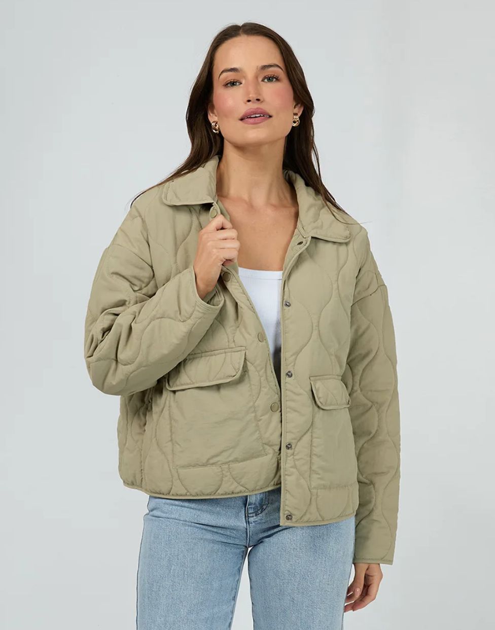 Silent Theory Archer Stitched Jacket/ Khaki