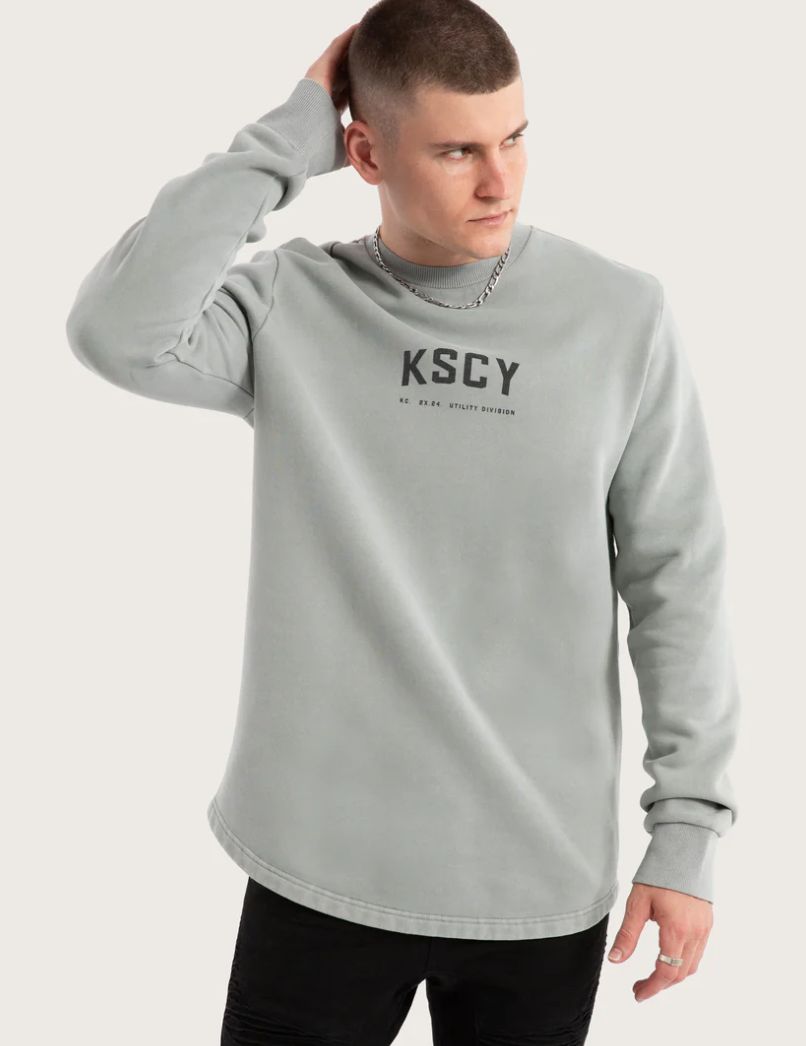 KSCY Protocol Dual Curved Sweater / Pigment Limestone