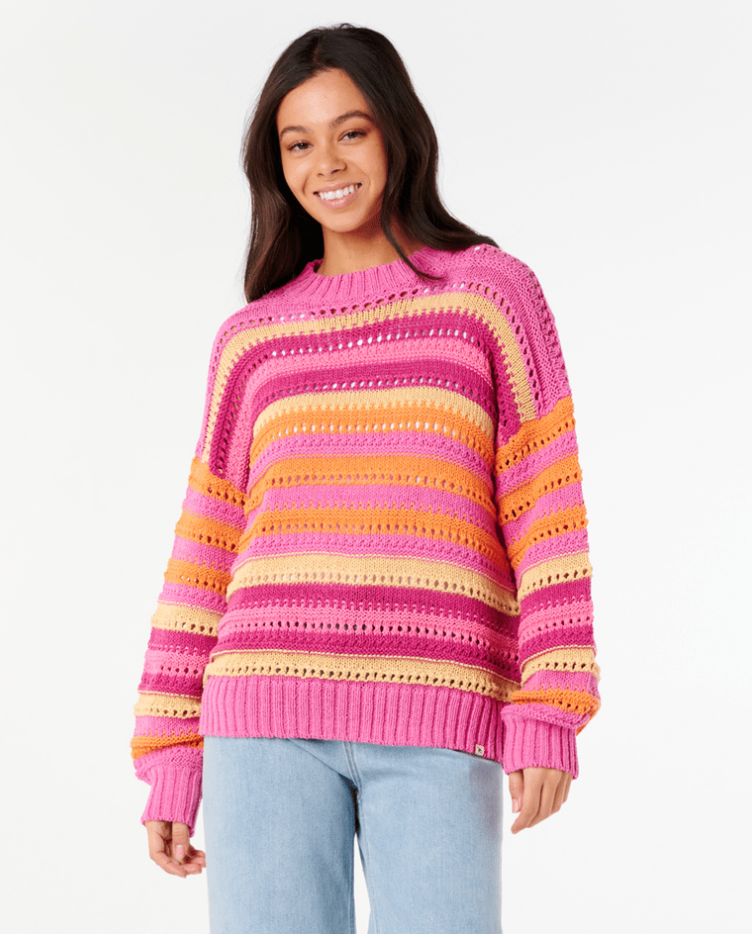 Rip Curl Neon Isles Cotton Stripe Knit