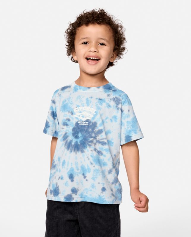 Ripcurl Wave Dayz Rie Dye Tee Boys / Blue [1-8YEARS]