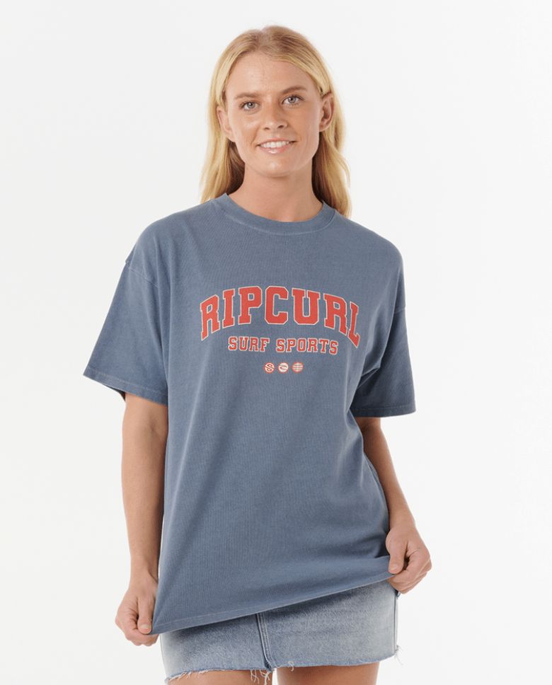 RipCurl Varsity Sports Heritage Tee/ Grey
