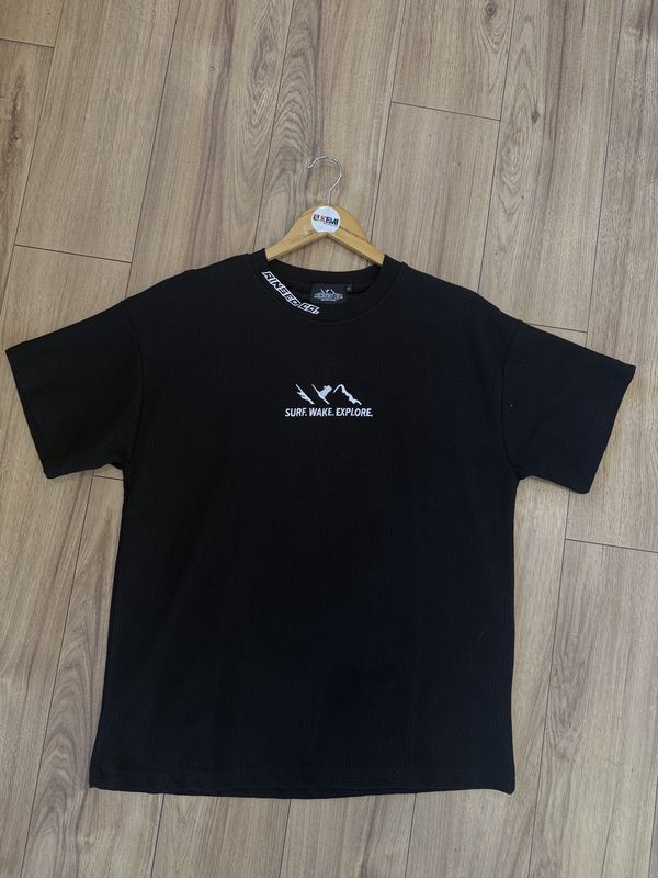 Rinsed Co Waffle Tee/ Black