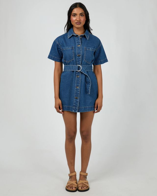 AAE Sunny Denim Dress in Deep Blue