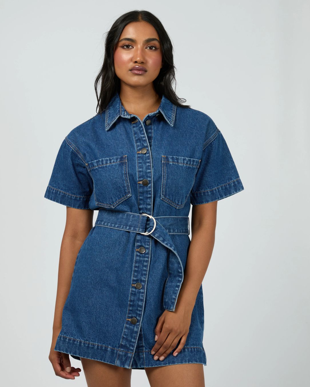 AAE Sunny Denim Dress/ Deep Blue