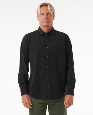 RipCurl Classic Surf Washed L/S Shirt/ Washed Black
