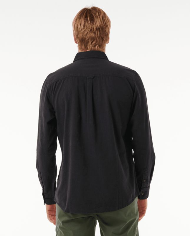 RipCurl Classic Surf Washed L/S Shirt/ Washed Black